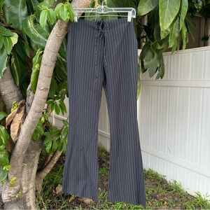 Princess Polly Pinstriped Flared Pants That Ties on Top.